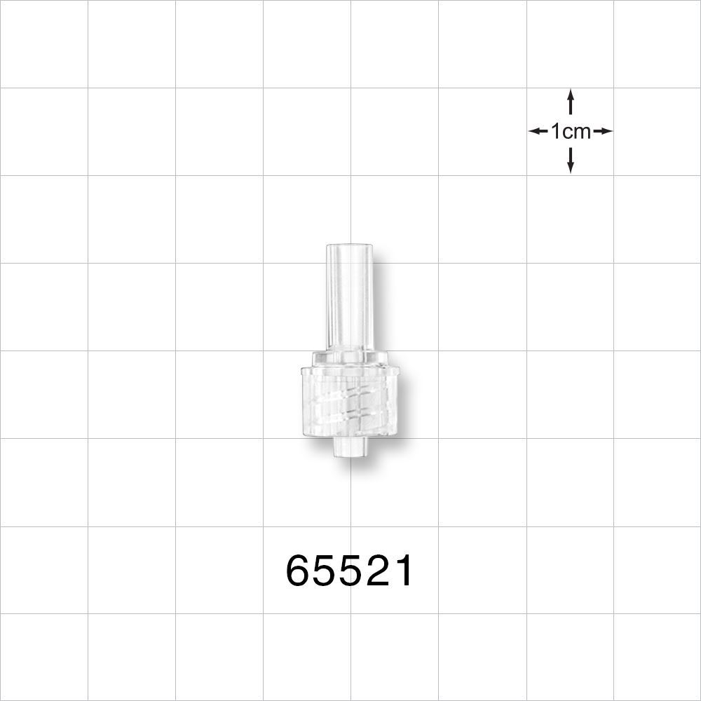 Male Luer Lock, Tubing Port, Clear