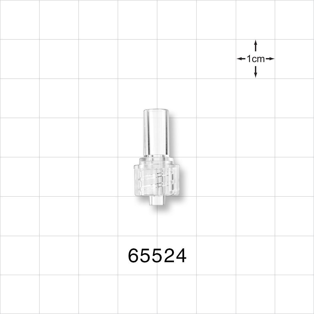 Male Luer Lock, Tubing Port, Clear
