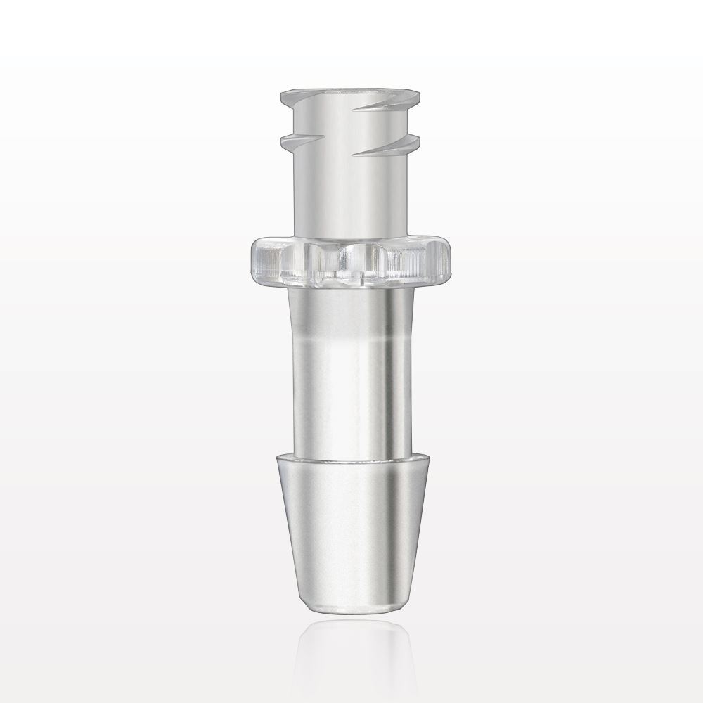 Female Luer Lock, Barbed, Clear