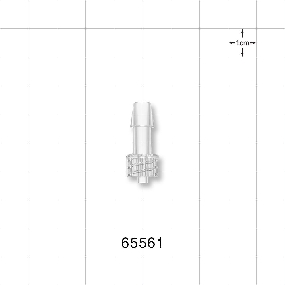 Male Luer Lock, Barbed, Clear