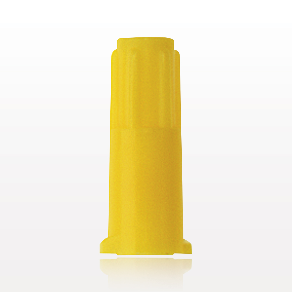 Female Luer Cap, Vented, Yellow