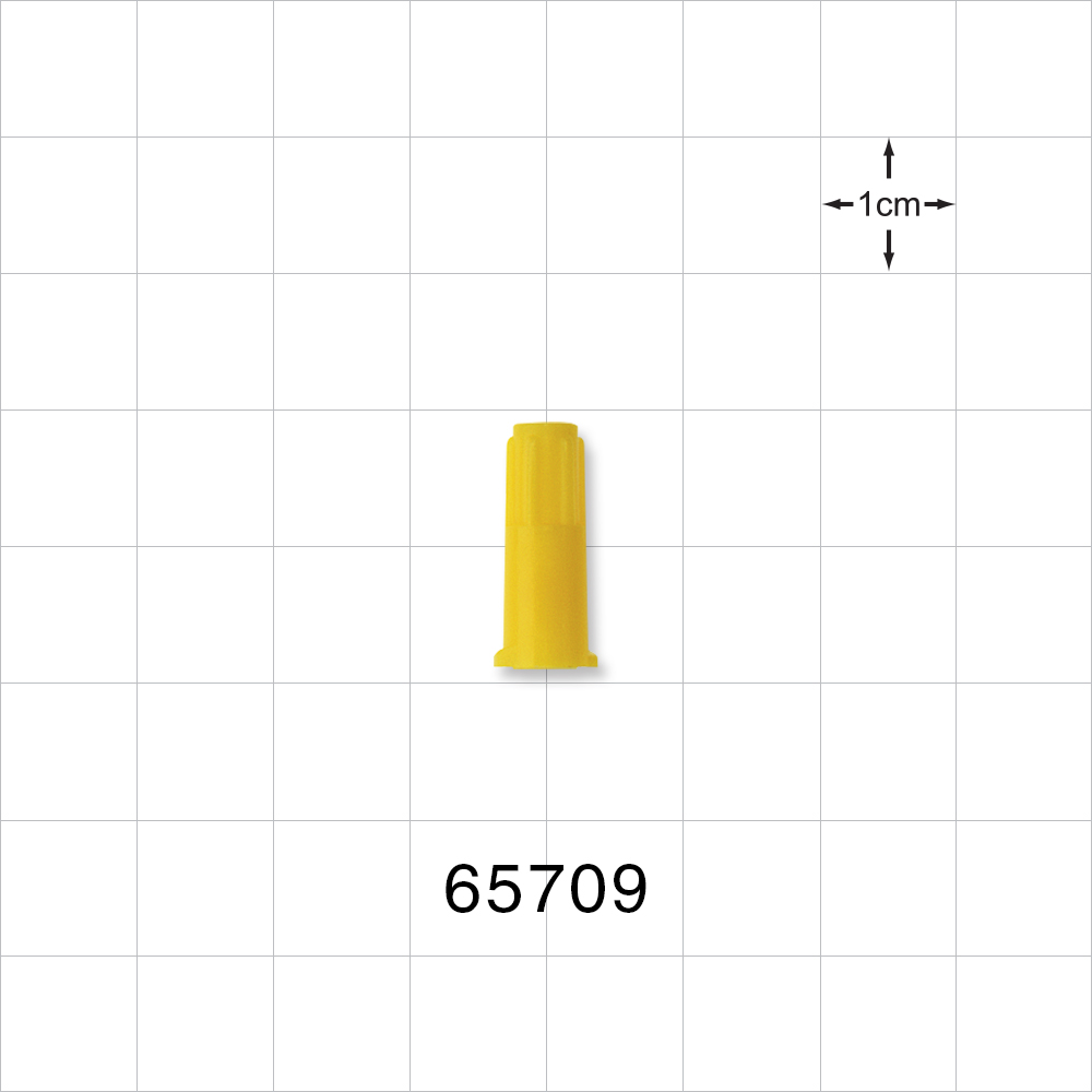 Female Luer Cap, Vented, Yellow