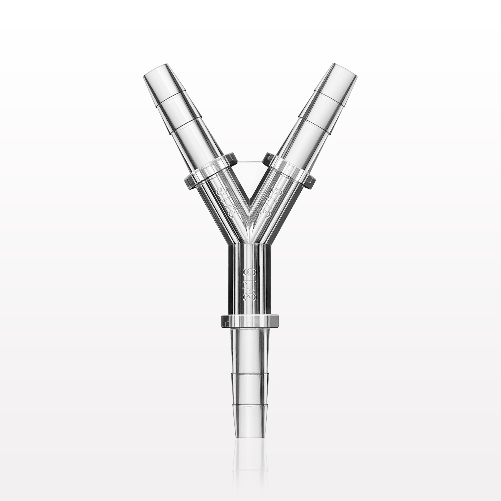 Y Connector, Barbed, Clear
