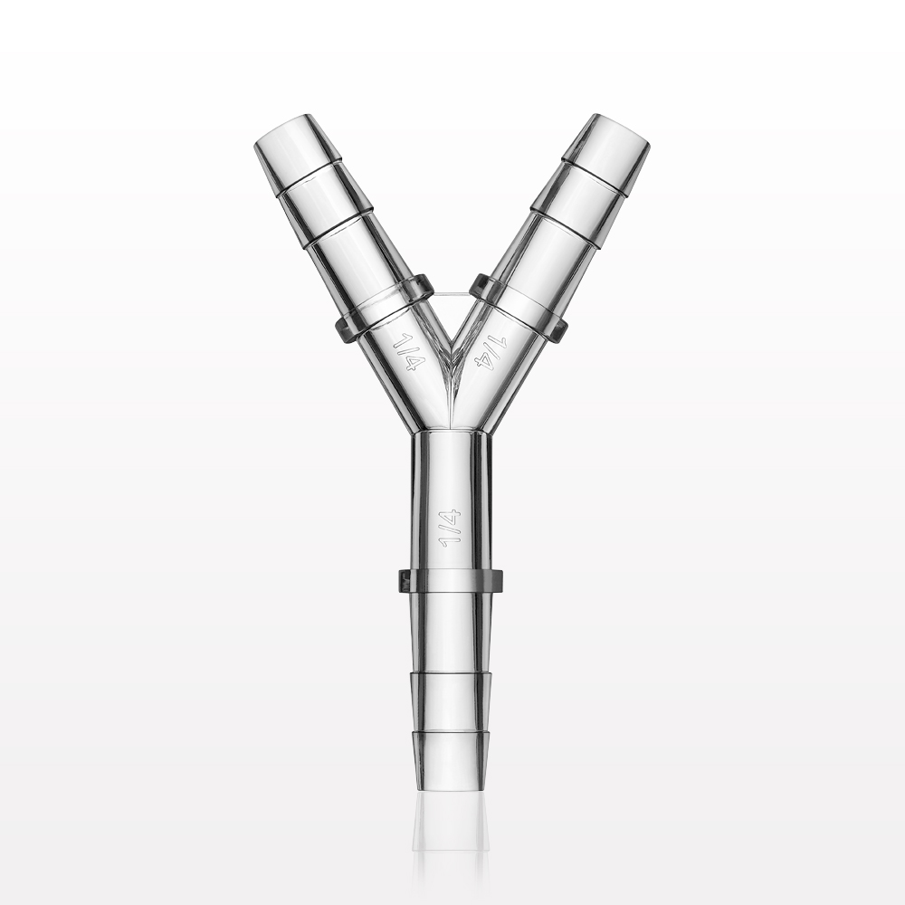 Y Connector, Barbed, Clear