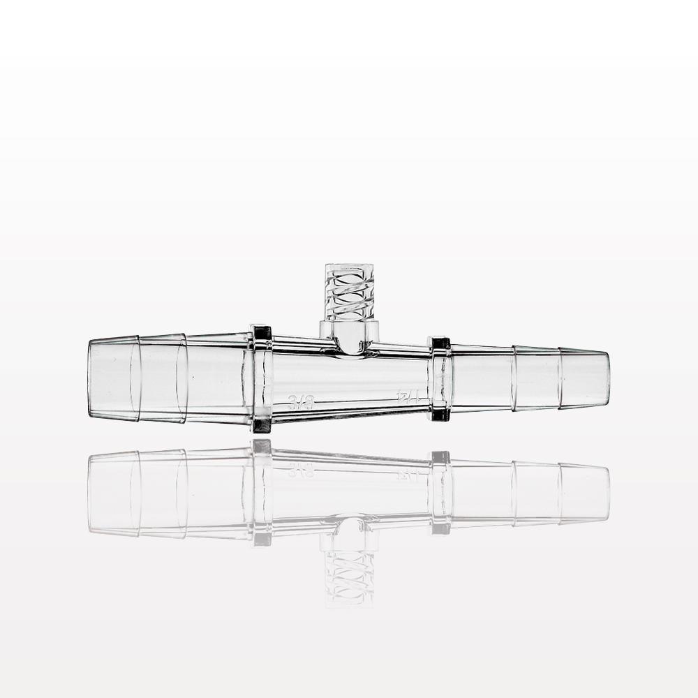 Straight Connector, Reducer, Barbed, Female Luer Lock Side Port, Clear
