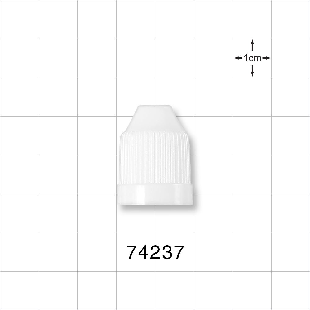 Ribbed Child Resistant Screw Cap, White for 74225 and 74226