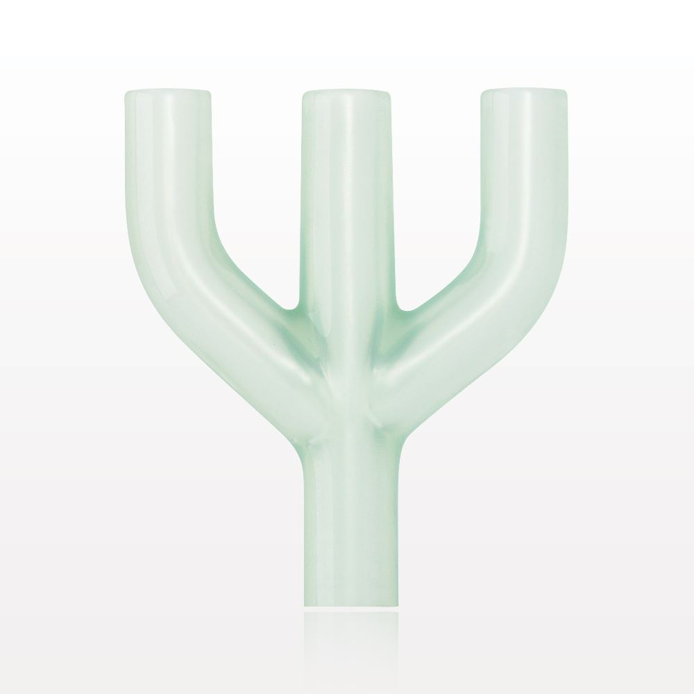 Y Connector, 4-Way, Parallel, Tubing Ports, Natural