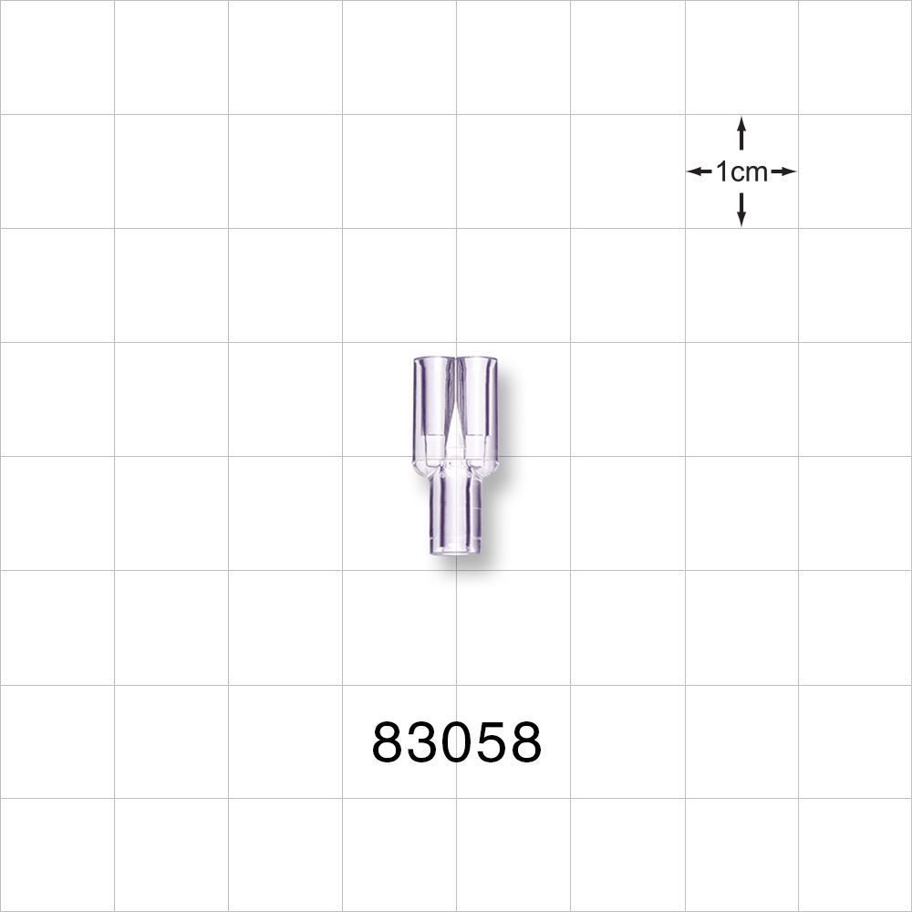 Y Connector, Parallel, Tubing Ports, Clear