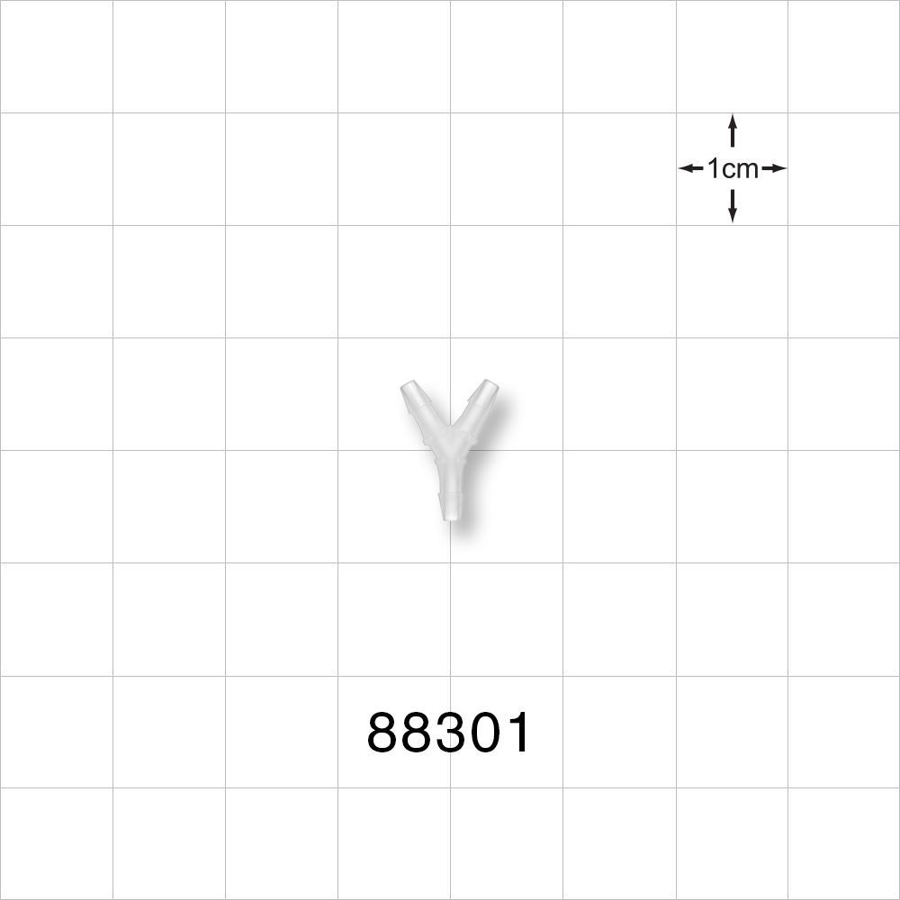 Y Connector, Barbed, Natural
