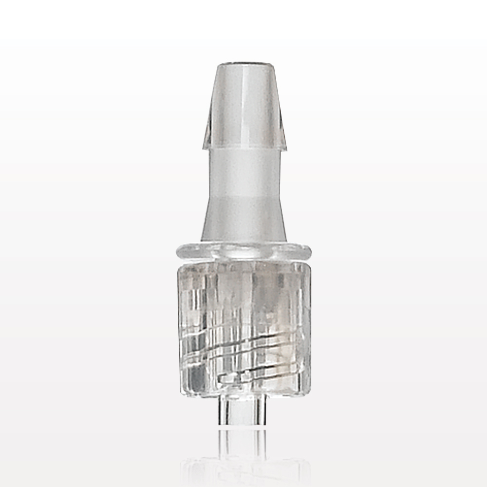 Male Luer w/Spin Lock, Barbed, Clear