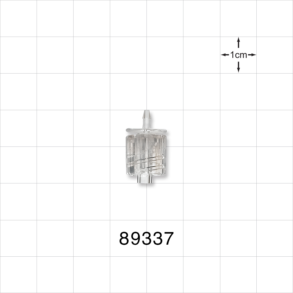 Male Luer w/Spin Lock, Barbed, Clear