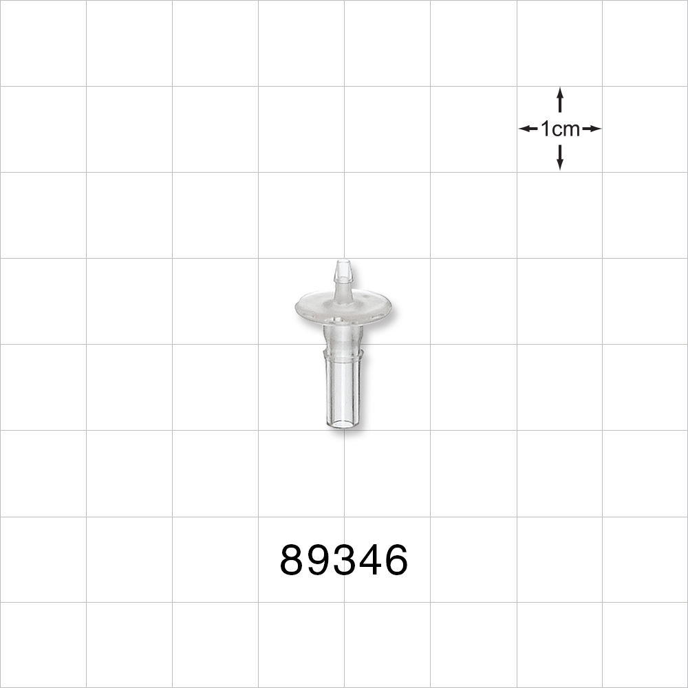 Male Luer Slip, Barbed, Clear