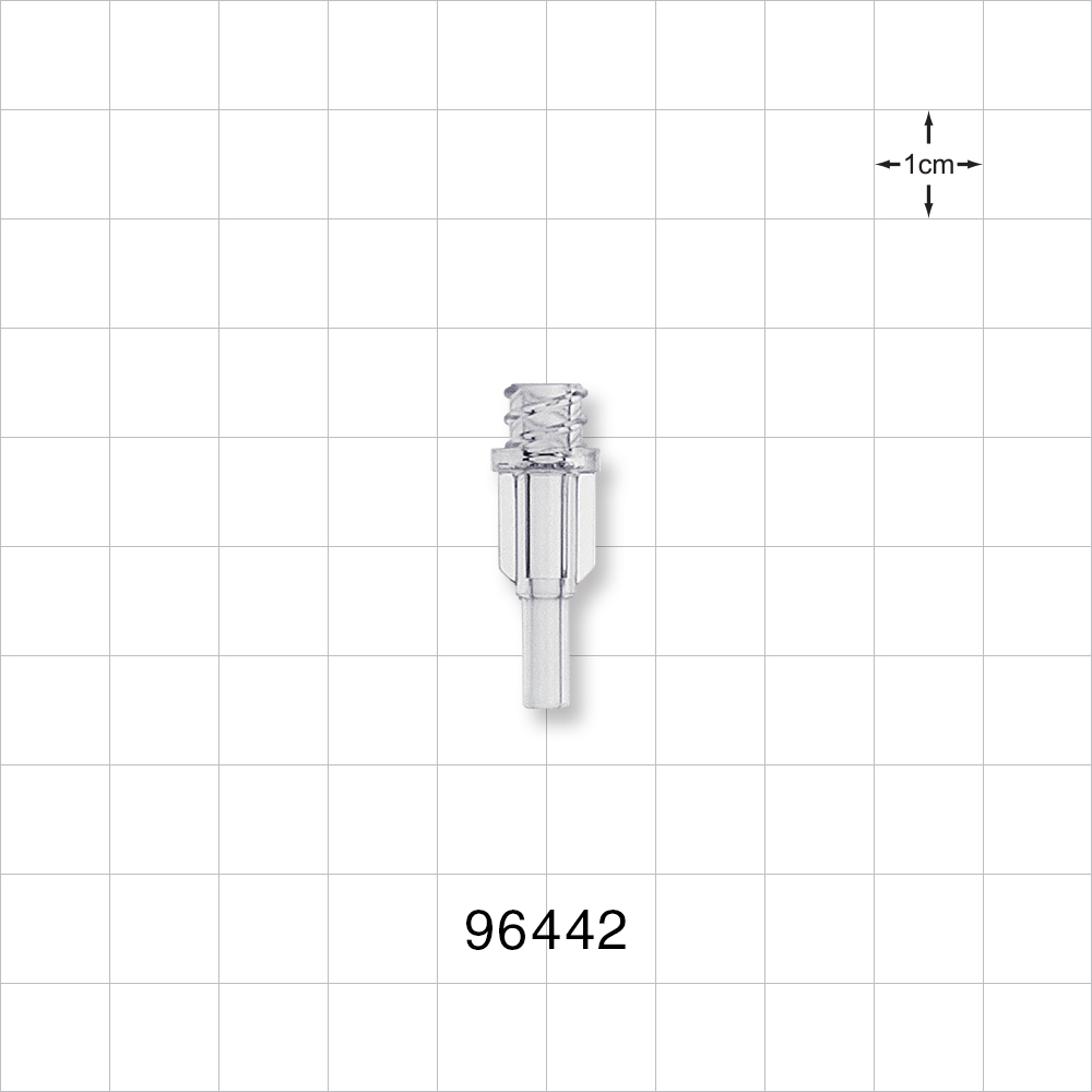 Female Luer Lock, Tubing Port, Clear