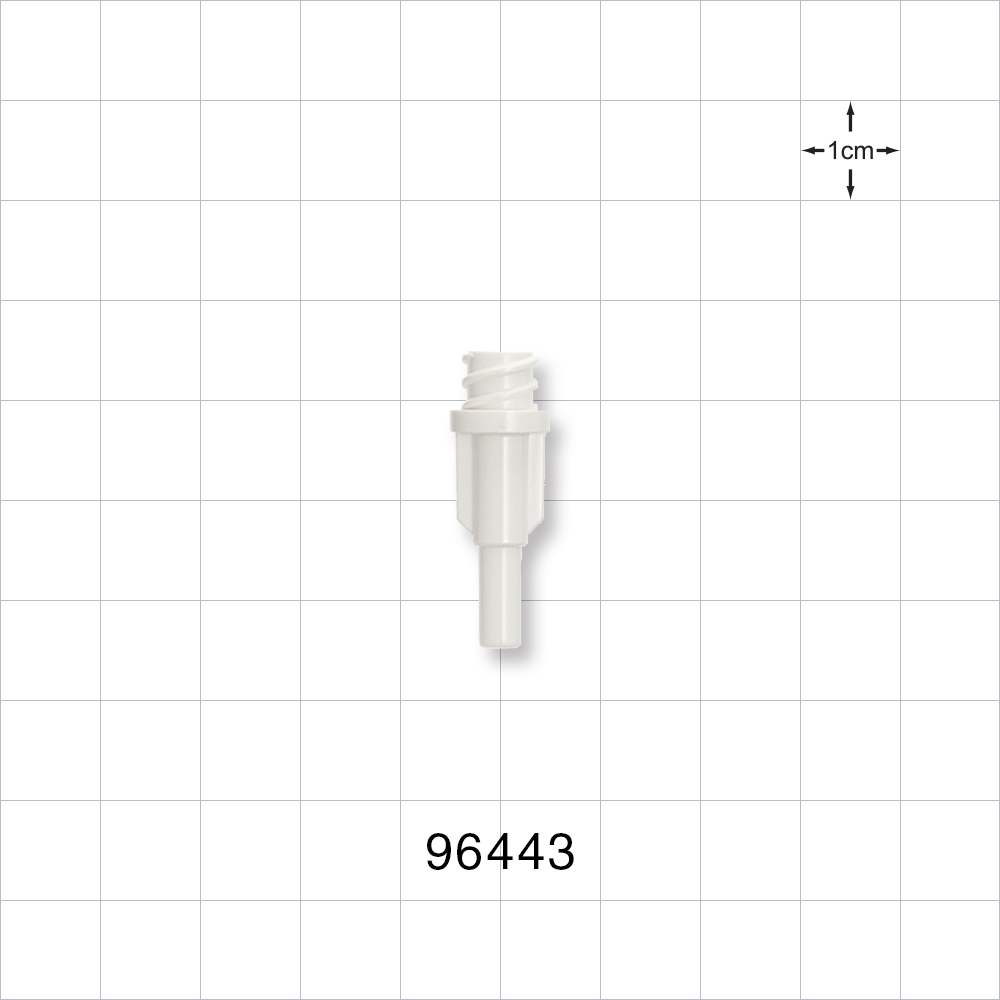 Female Luer Lock, Tubing Port, White