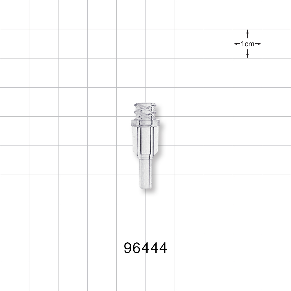 Female Luer Lock, Tubing Port, Clear