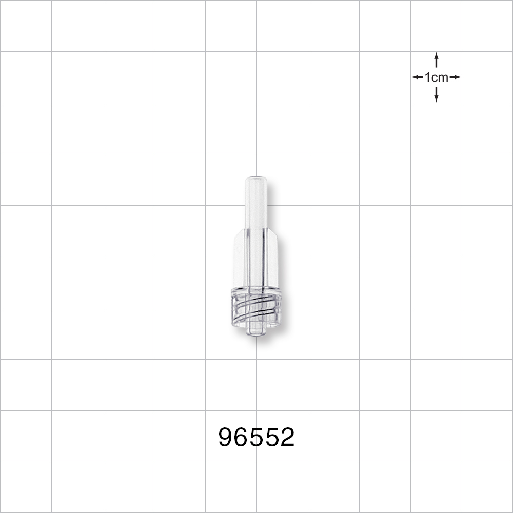 Male Luer Lock, Tubing Port, Clear