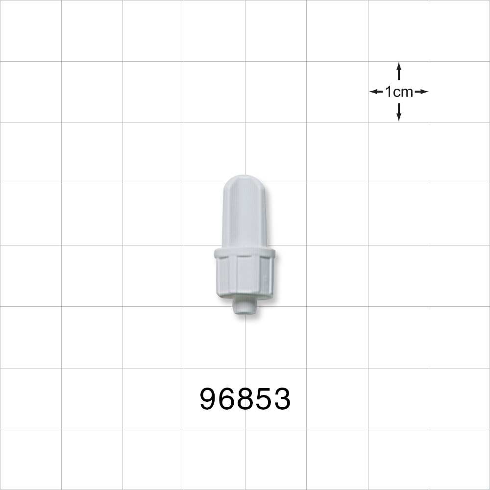 Male Luer Cap, Non-Vented, White