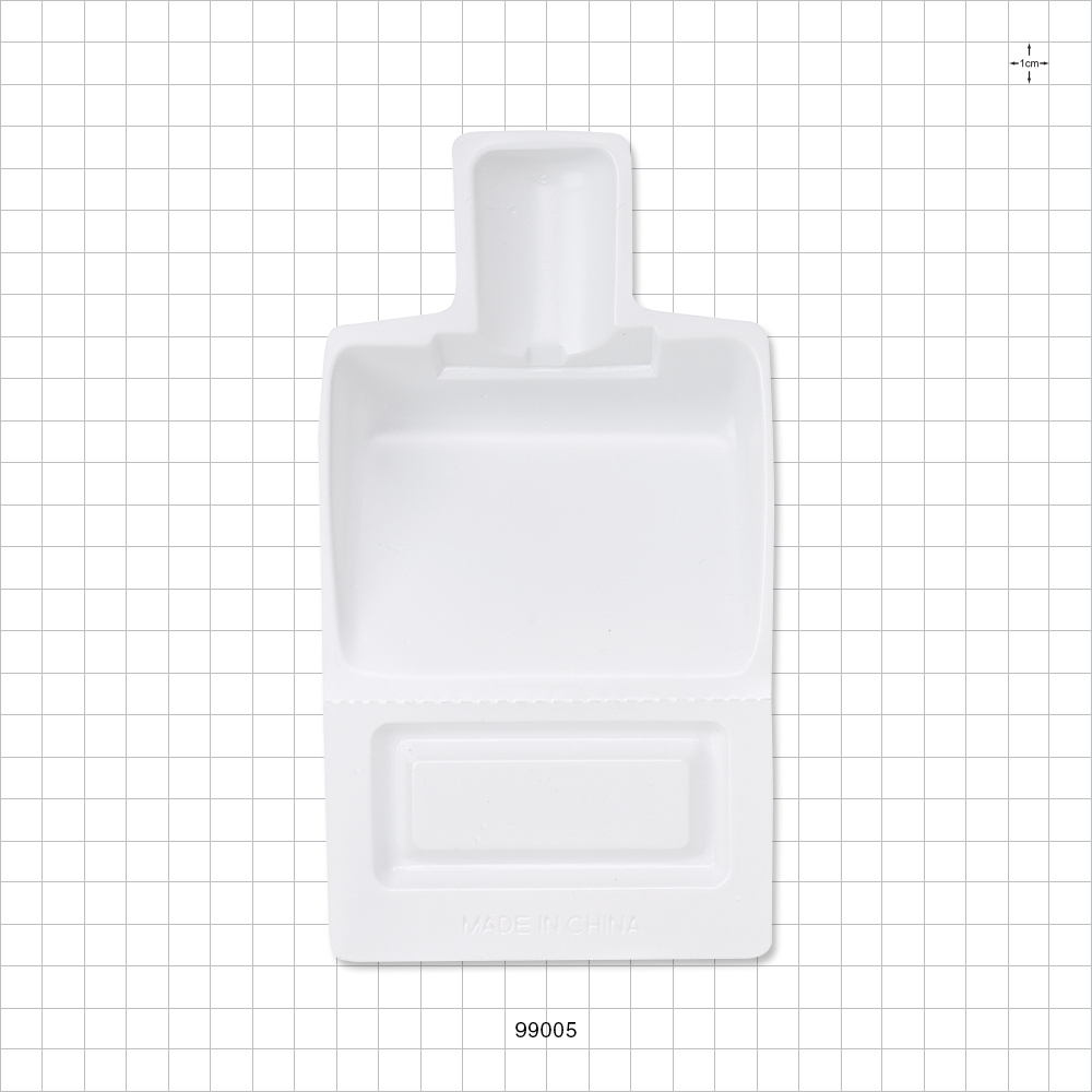 Scoop with Detachable Scraper, White