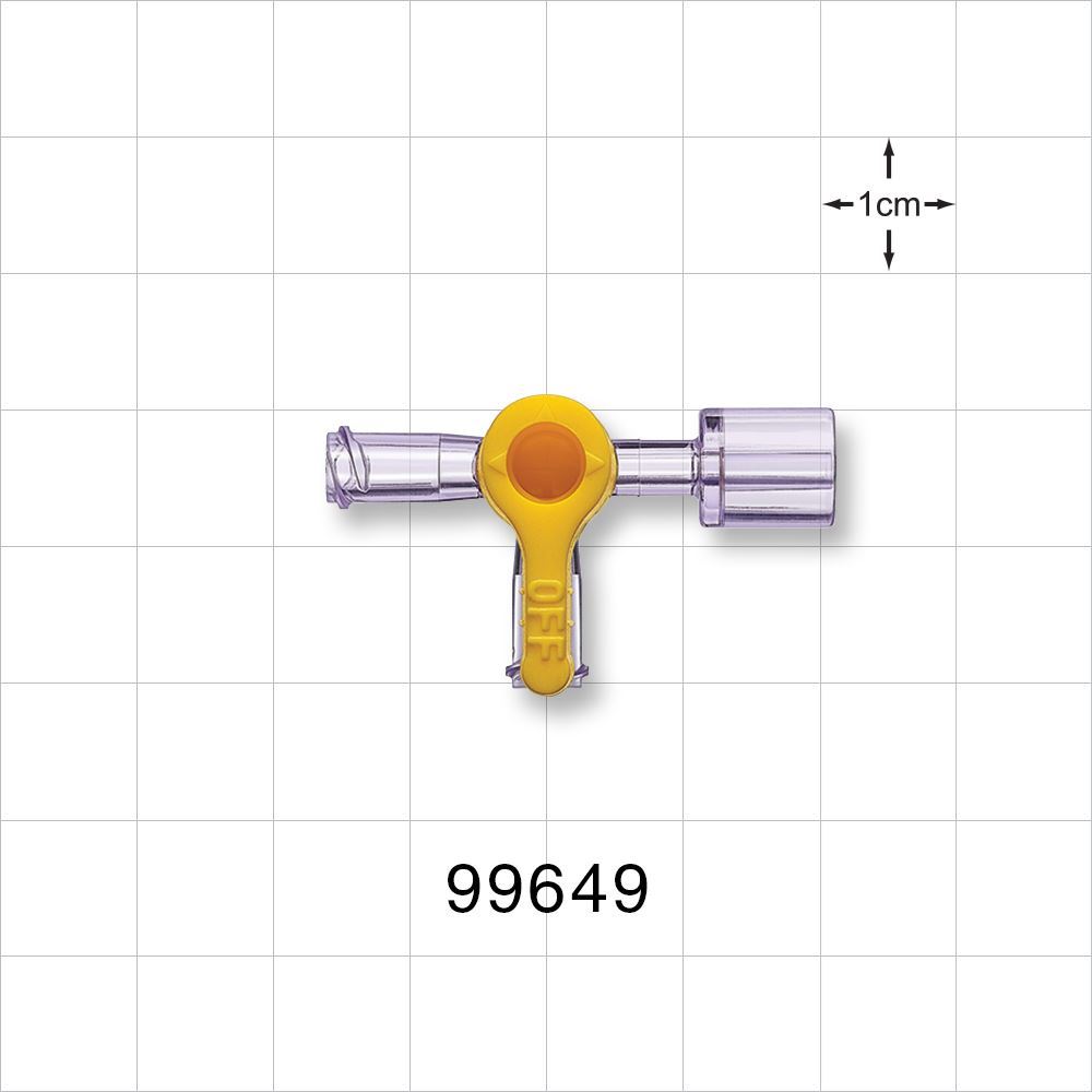 4-Way Stopcock, NRFit™, 2 Females, Male Slip