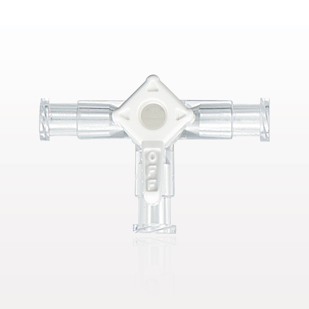 3-Way Stopcock, 3 Female Luer Locks