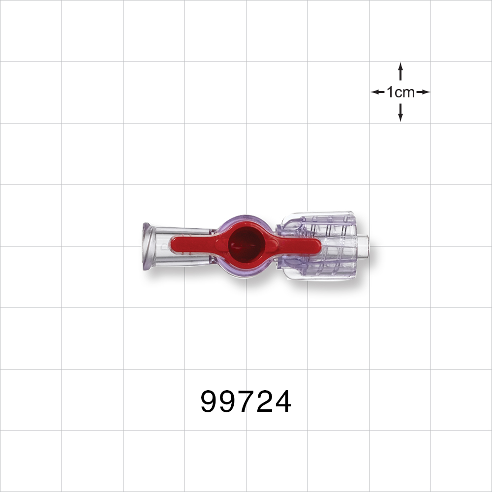 1-Way Stopcock, Female Luer Lock, Male Luer with Spin Lock
