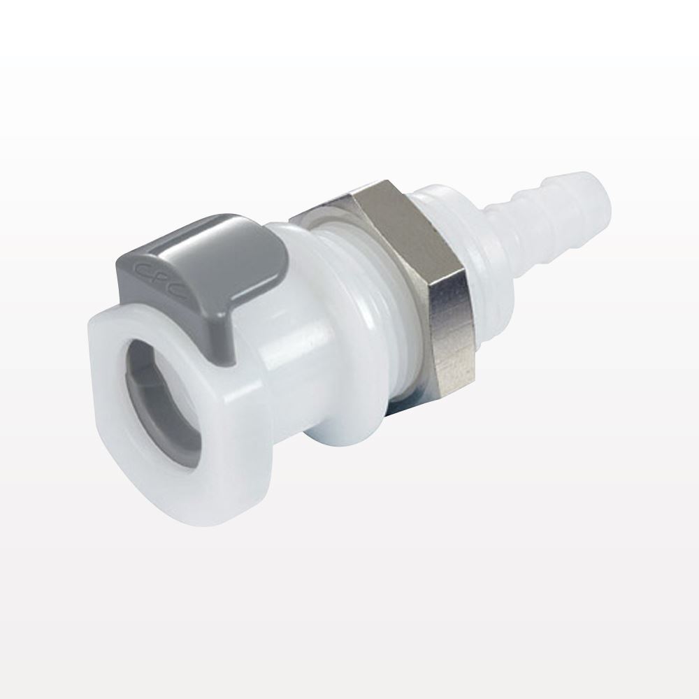 APC Connector, Panel Mount Body, Non-Valved, Barbed