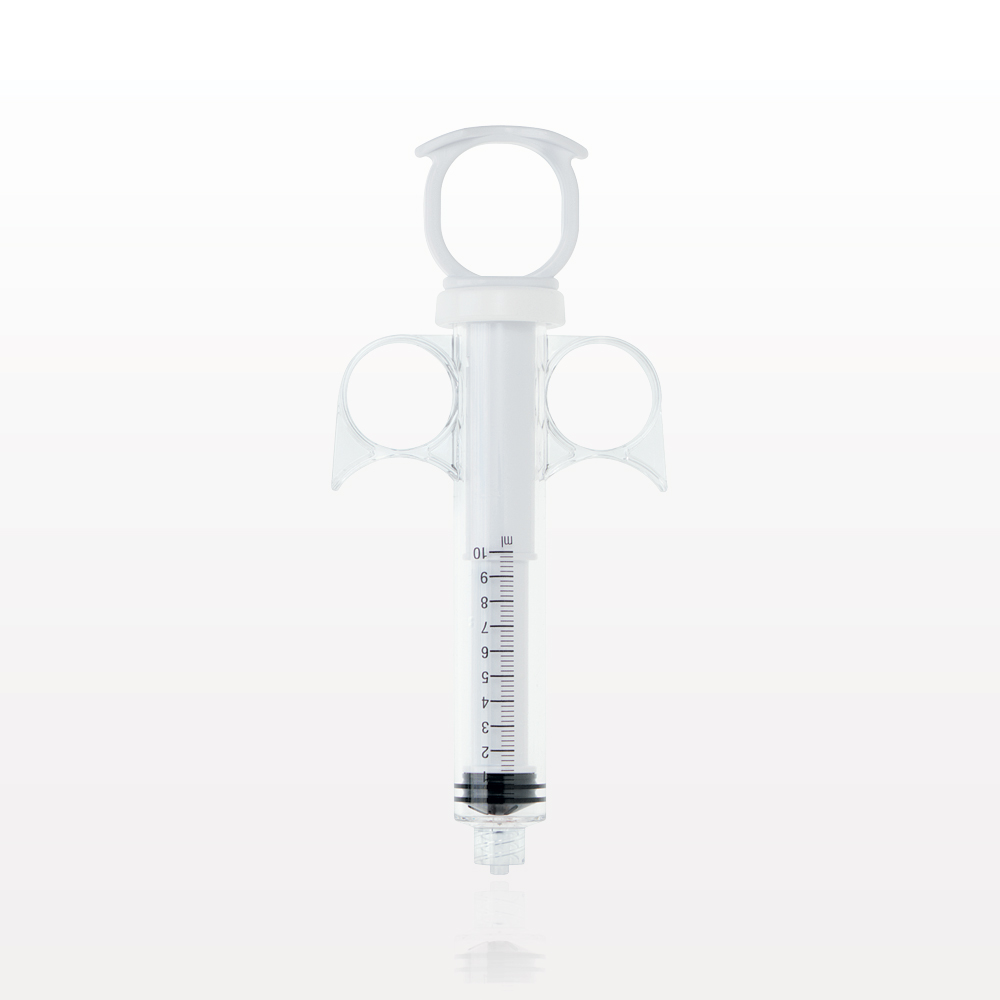 Control Syringe, Solid Ring Plunger and Grip, Male Luer Lock