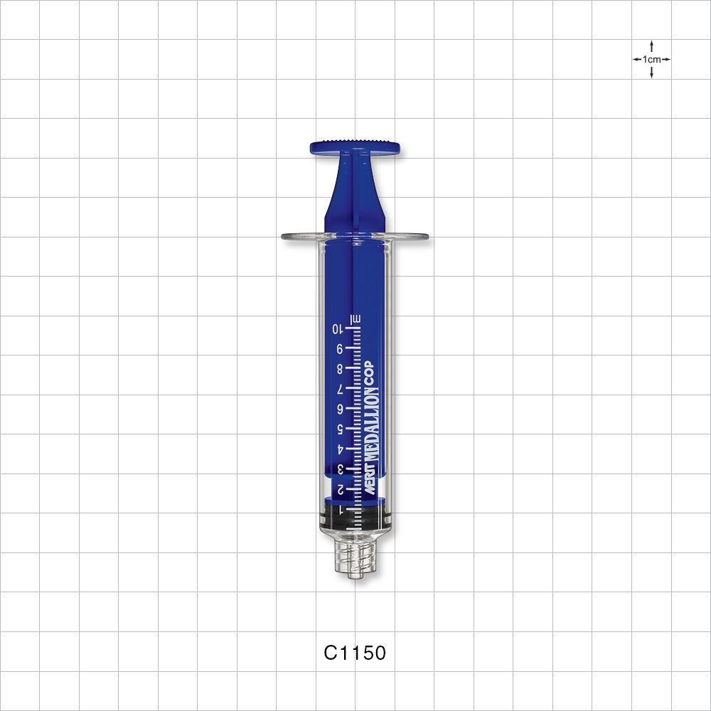 Medallion® COP Syringe, Male Luer Lock, Blue, 160/Box
