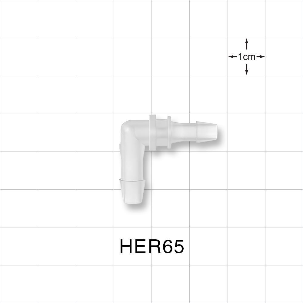 Elbow Connector, Barbed, Natural, 100/Bag