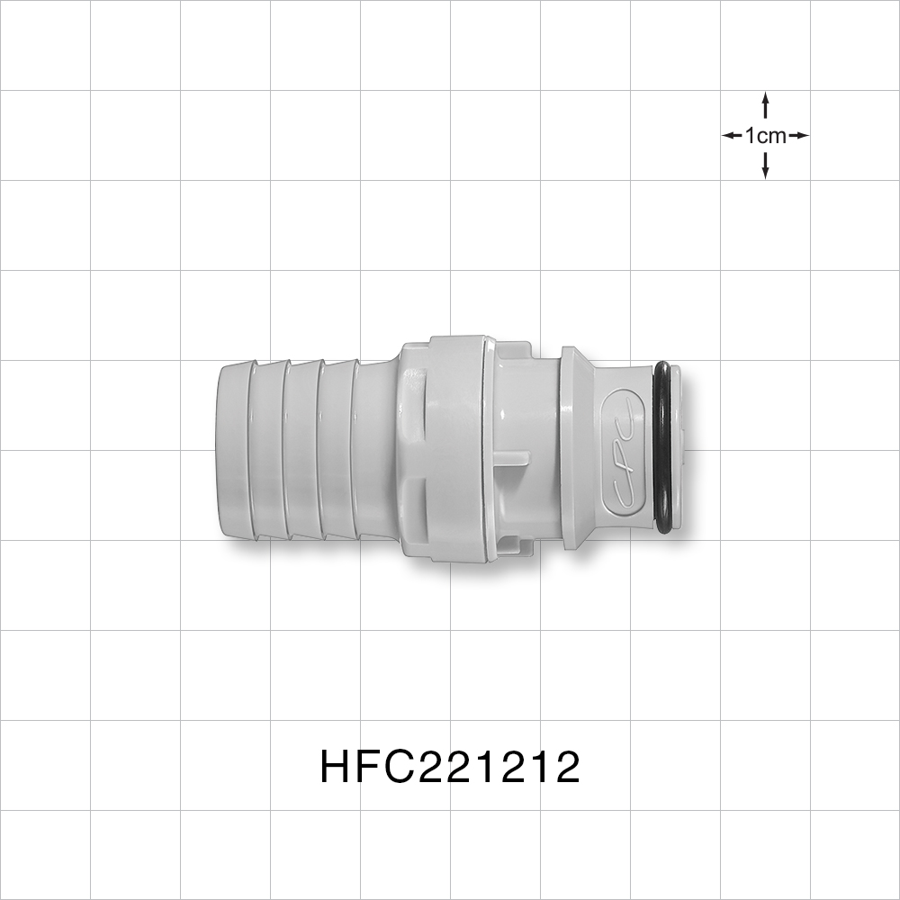 HFC12 Connector, Insert, Non-Valved, Barbed