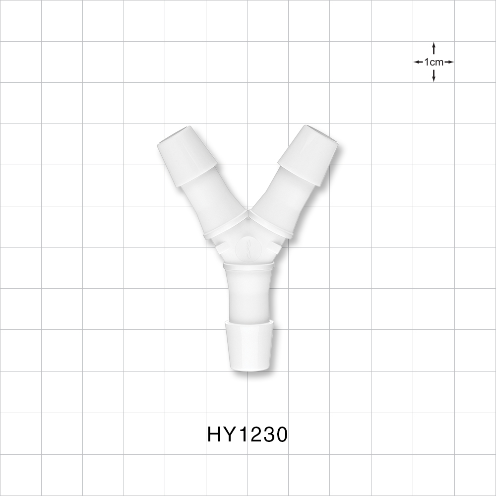 Y Connector, Barbed, White, 100/Bag