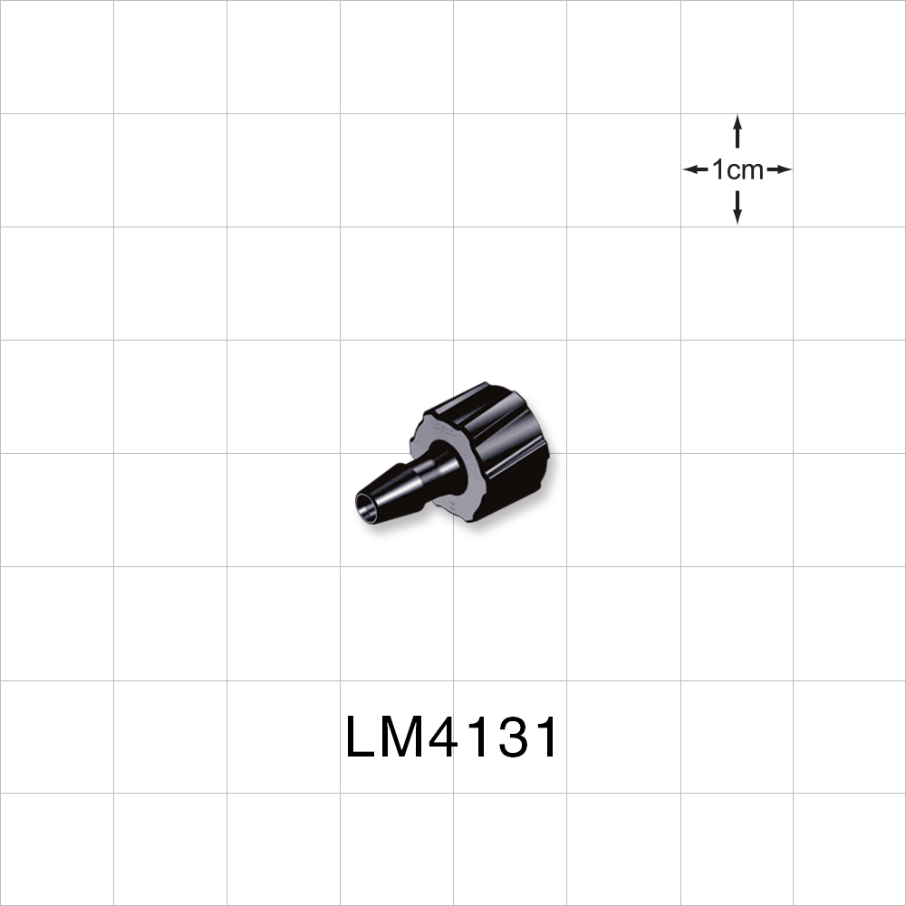 Male Luer Lock, Barbed, Black, 100/Bag