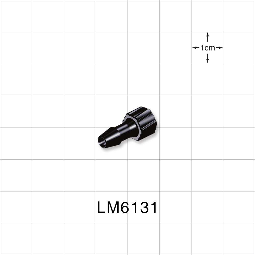 Male Luer Lock, Barbed, Natural, 100/Bag