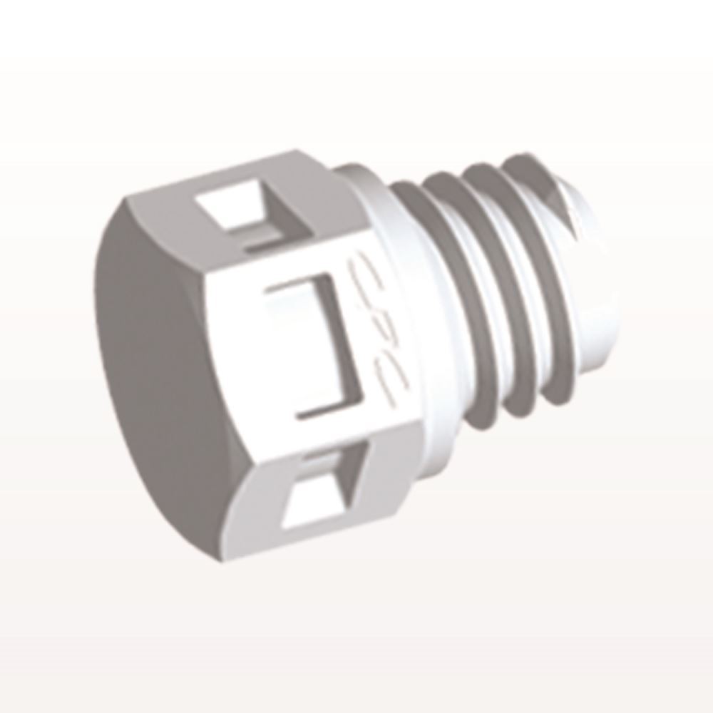 Threaded Plug, White, 100/Bag