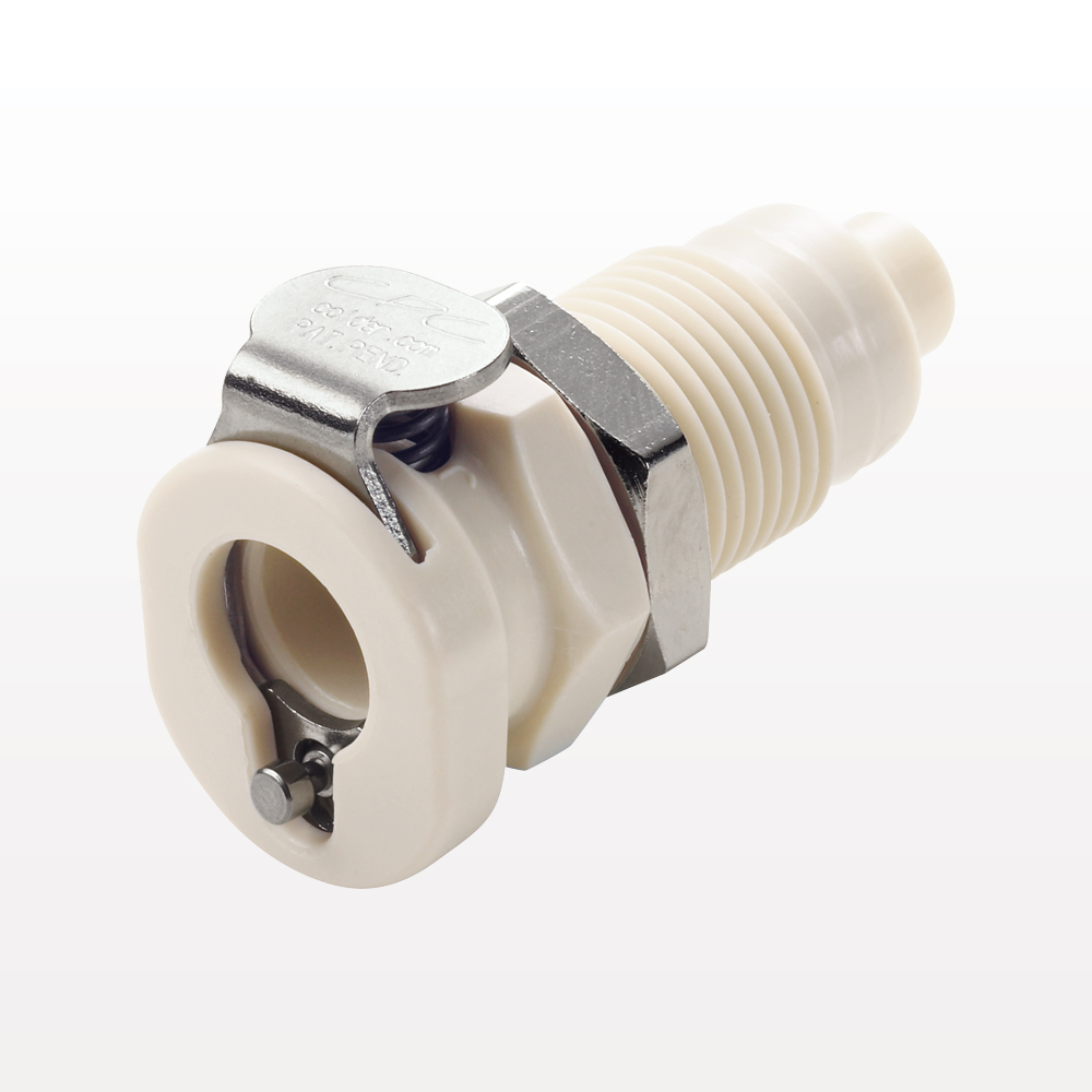 PMC12 Connector, Panel Mount Body, Non-Valved, Barbed