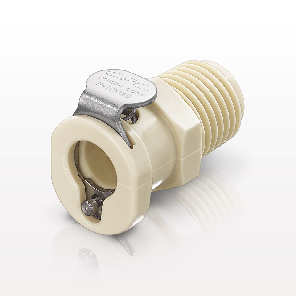 PMC12 Connector, Body, Valved, Threaded