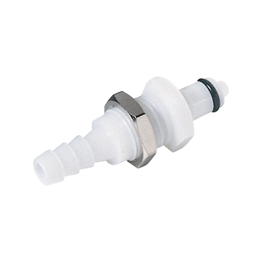 PMC Connector, Panel Mount Insert, Valved, Barbed