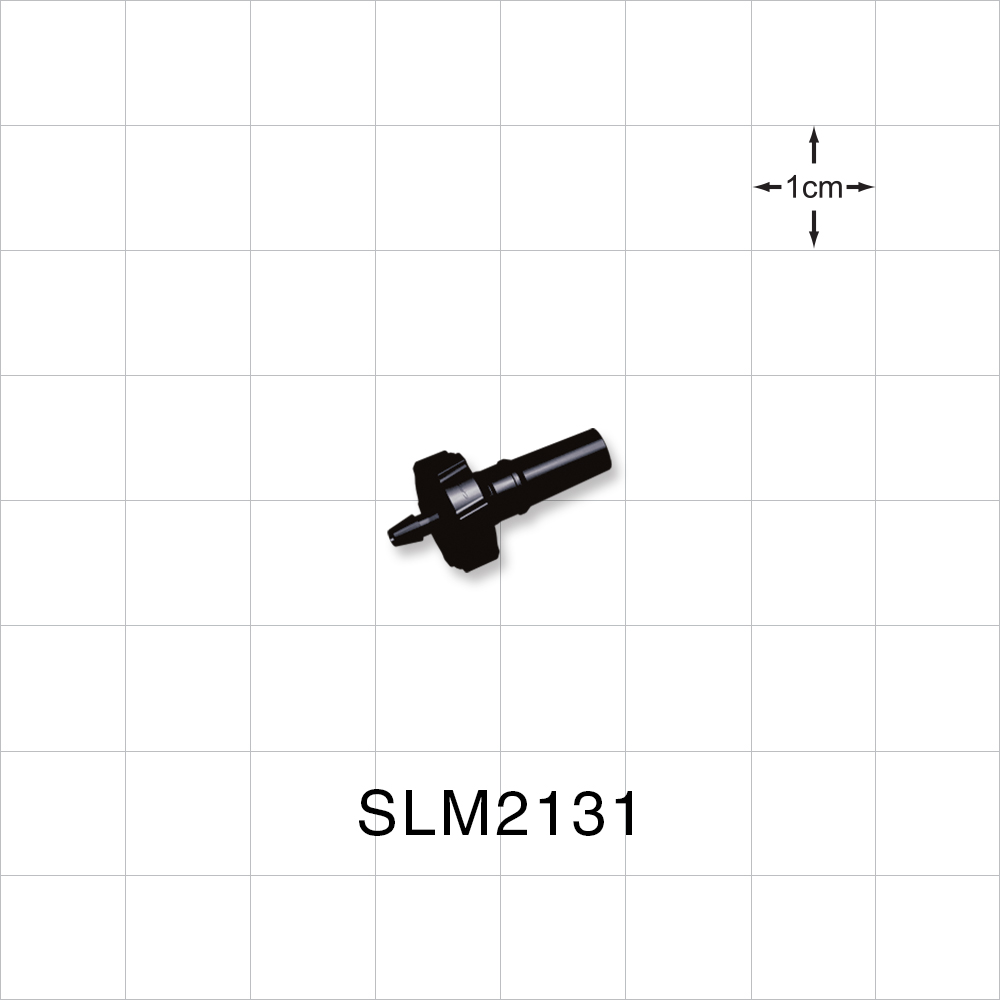 Male Luer Slip, Barbed, Black, 100/Bag